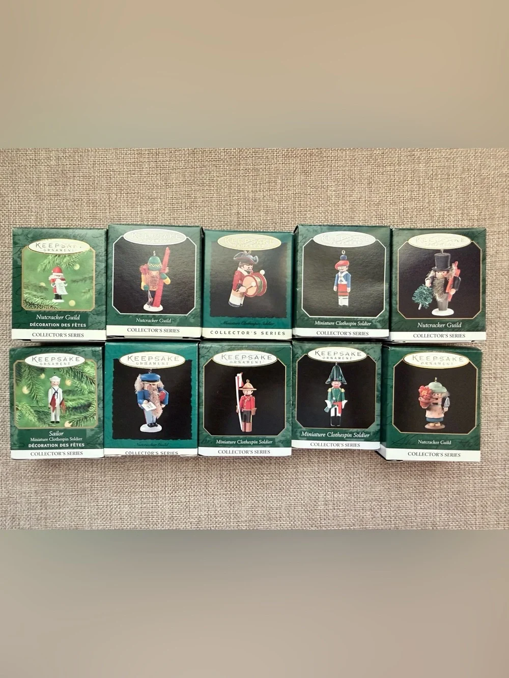 Vintage Hallmark Keepsake Mini Nutcracker Guild & Clothespin Soldier Lot of 10